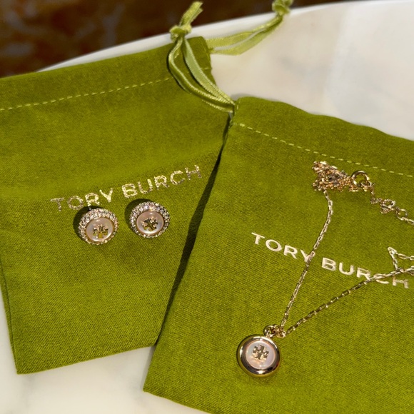 Tory Burch Gold Earrings and Necklace Set - Picture 3 of 3